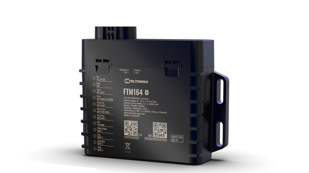 Teltonika FTM164 GPS tracker - side view