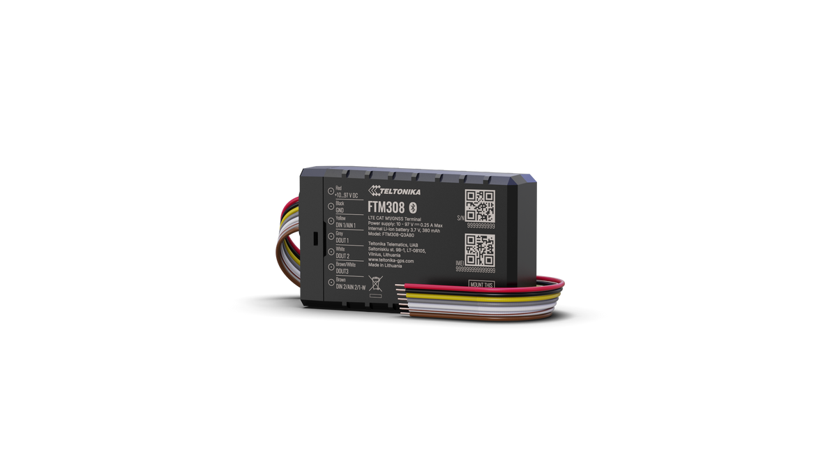 Teltonika FTM308 e-mobility GPS tracker - side view