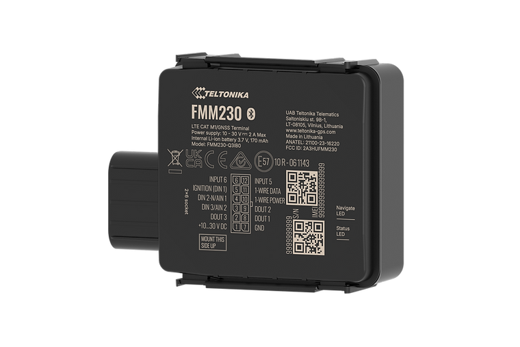 Teltonika FMM230 (Norteamérica) Rastreador GPS 4G LTE Cat M1 IP67 resistente al agua